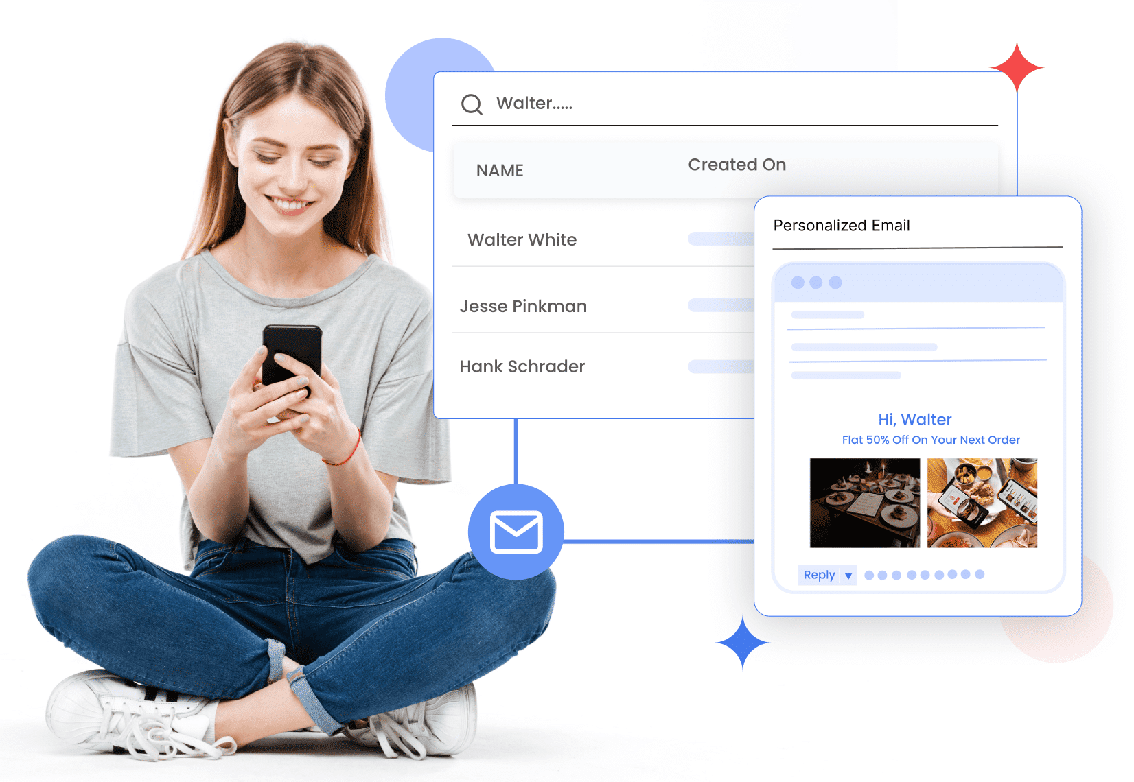 Example of a personalized offer on a phone